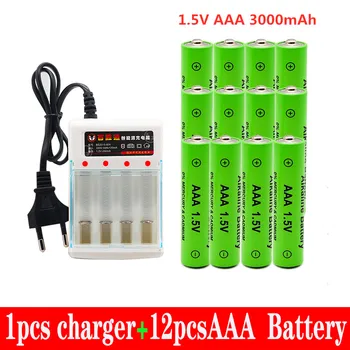 100% Нова батерия AAA 3000 mah акумулаторна батерия AAA от 1,5 3000 mah Акумулаторна Нов Alcalinas drummey + зарядно устройство