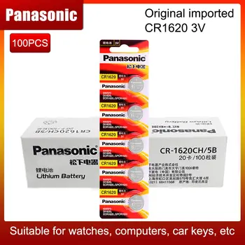 100шт Panasonic cr1620 3v бутон клетка монета литиеви литиево-йонни батерии за часа на кола играчка ECR1620 1620 5009LC KCR1620 BR1620 LM1620