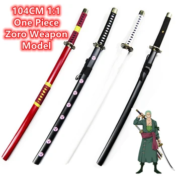 104 CM Roronoa Zoro 1:1 Меч Модел Играчки Аниме Cosplay Моделиране Катана Самурайски Нож Бамбуковое Дървено Оръжие Подпори Украса на Масата