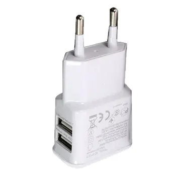 1A Преносим Двойно USB Адаптер за Захранване на Зарядно Устройство За Мобилен Телефон, Електрически Контакт Пътуване Умни Подходящ Адаптер за Зарядно Устройство За Смартфон