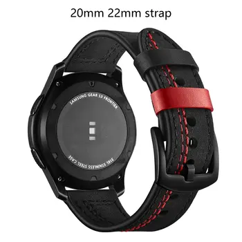 20 мм/22 мм Гривна Huawei watch GT/2/2e/Pro каишка за Samsung Galaxy watch 3/46 мм/42 мм//Gear S3/Active 2 40 мм 44 мм кожена каишка