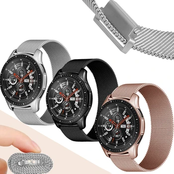 20 мм и 22 мм магнитен каишка За Samsung Active 2 40/44 мм Gear S3 гривна Huawei GT/GT2/2e Galaxy watch 4/4 Classic 3 45/42 мм каишка