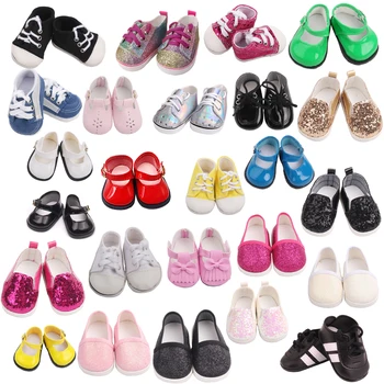 25 Стилна стоп-моушън обувки 7 см, средна горната част на обувки, подходящи за 18-инчовата кукли American Girl, облекло и аксесоари, Играчки За Момичета