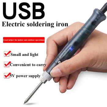 5 В USB Поялник Професионални Электронагревательные Инструменти, За да Преработи С Индикаторна Лампа Дръжка за Заваряване Пистолет BGA Ремонт
