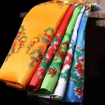 5ШТ 160 см/240 см Будистки Молитвен Флаг Цветни Hada Тибетски Украшения Благоприятен Печатни Модел Лентата Коприна