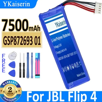 7500 ма YKaiserin Батерия GSP872693 01 за JBL Flip4, Flip 4 Специално издание Подмяна на Bateria