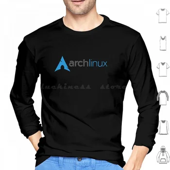 Arch Linux Hoody с качулка от памук с Дълъг Ръкав Arch Linux Arch Linux, Unix Debian Gnu Ubuntu, Fedora Онази Gentoo Bsd Ботаник Кали Манджаро