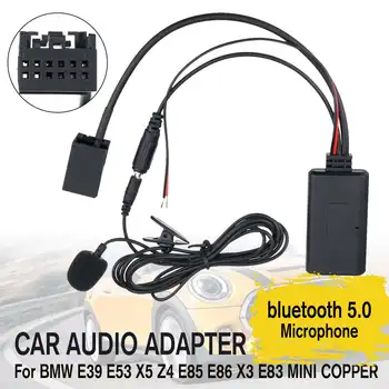 AUX Автомобилен Bluetooth Аудио Кабел Адаптер 5,0 Hi-FI Кабел 12 В С Микрофон За BMW MINI ONE COOPER E39 E53 X5Z4 E85 E86 X3 E83