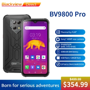 Blackview BV9800 Pro е Първата в Света Тепловизионный Смартфон Хелио P70 Android 9,0 6 + GB 128 GB Водоустойчив Мобилен телефон 6580 ма
