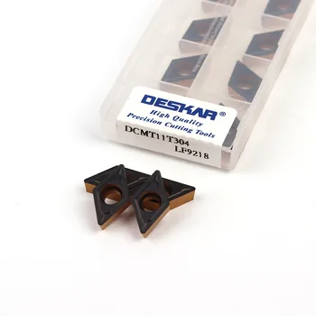 DESKAR 100% DCMT11T304 LF9218 DCMT11T308 LF9218 Висококачествени два цвята видий плочи за вътрешни стругове инструменти и струг инструмент