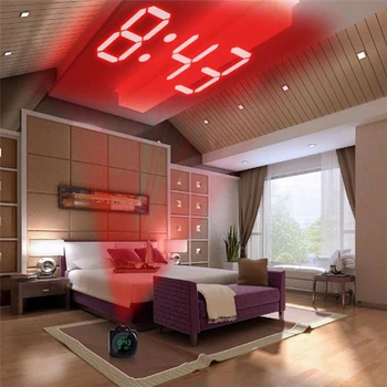 Digital alarm clock LCD Творчески Проектор Времето на Температурата на Работното Време на Показване на Дата Проекция USB Зарядно Устройство за Домашни Часовник Таймер