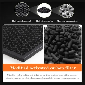 HEPA Филтър + Комбиниран филтър за пречистване на въздуха с активен въглен 397*217*38 мм замяна за Пречистване на Въздуха Boneco P340 2