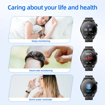 Hoco Y9 Смарт Часовници Bluetooth Предизвикателство 1,32 Инча 360*360 Разрешение 3.5 D Сензорен Екран IP68 Водоустойчив Монитор на Сърдечната Честота Спортни Часовници 3