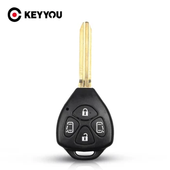 KEYYOU 4 Бутона на Ключа на Автомобила за Носене на Ключодържател За Toyota Corolla Alphard Camry TOY43 Нож