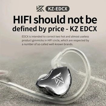 KZ EDCX 10 мм Динамични Слушалки HI-Fi Бас ушите Мониторные Слушалки Спортна Музикални Слушалки С Подвижна Шумопотискане 1