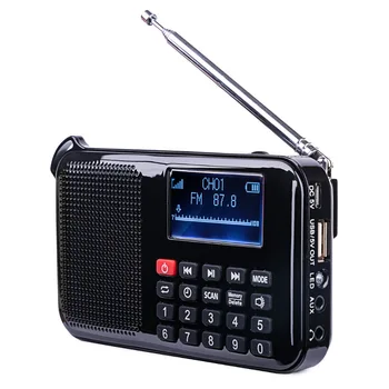 L-388 Многофункционален цифров дисплей FM радио, преносим card говорител, Екстериорно led осветление, Слънчево disaster радио