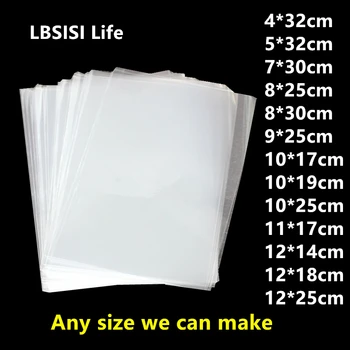LBSISI Life 200 бр. Дълъг Прозрачен Пластмасов Пакет С Отворен Покрив OPP Чанта Прозрачен Близалка Фурна Candy 