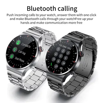 LIGE Новите смарт часовници с Bluetooth-разговори, мъжки спортни фитнес-часовник с пълен сензорен екран, Bluetooth, подходящи за смарт часа Android и iOS 1