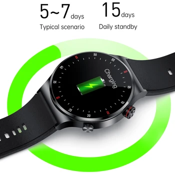 LIGE Новите смарт часовници с Bluetooth-разговори, мъжки спортни фитнес-часовник с пълен сензорен екран, Bluetooth, подходящи за смарт часа Android и iOS 2