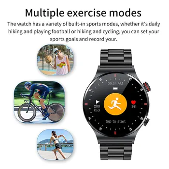 LIGE Новите смарт часовници с Bluetooth-разговори, мъжки спортни фитнес-часовник с пълен сензорен екран, Bluetooth, подходящи за смарт часа Android и iOS 3