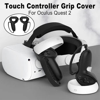 Oculus Quest 2 Защитен Калъф VR Дръжка Контролер Силикон Нескользящий Калъф с Каишка на Глезена За Quest 2 VR Аксесоари 0