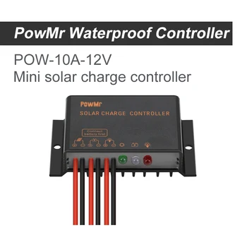 PowMr 10A 12 Контролер за Слънчеви панели IP68 Водоустойчив, Без Светлина и Таймер за Контрол на Натоварването 24 Часа Работа На Открито, Поддръжка на OEM 0