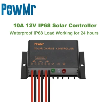 PowMr 10A 12 Контролер за Слънчеви панели IP68 Водоустойчив, Без Светлина и Таймер за Контрол на Натоварването 24 Часа Работа На Открито, Поддръжка на OEM 5