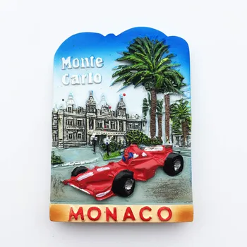 QIQIPP Европейския Монако Монте Карло Пътен Спомен Магнитен Стикер Магнит За Хладилник F1 Схема
