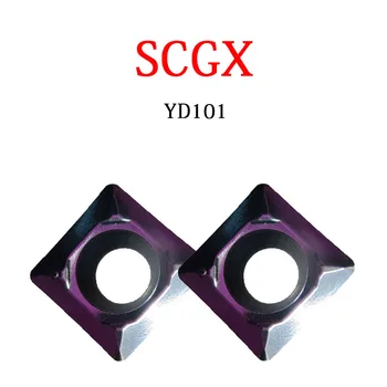SCGX 09T304 -LC YD101 SCGX09 SCGX09T308 -LH 120408 CNC Видий Поставяне на 10 бр. За Струг режещи инструменти Инструменти за Обработка на Алуминий 0