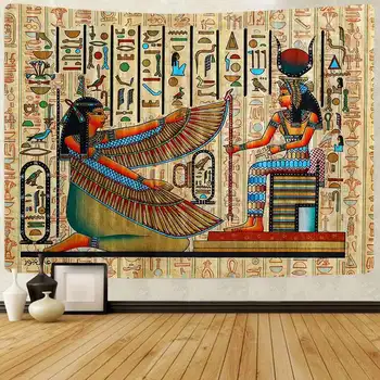 Simsant Египетски Гоблен Древен Египет Митология Стенни Гоблени за Хола Спалнята на Общежитието Домашно Одеяло Декор