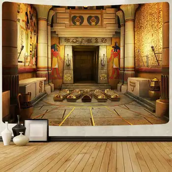 Simsant Египетски Гоблен Древен Египет Митология Стенни Гоблени за Хола Спалнята на Общежитието Домашно Одеяло Декор 1