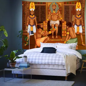 Simsant Египетски Гоблен Древен Египет Митология Стенни Гоблени за Хола Спалнята на Общежитието Домашно Одеяло Декор 3