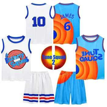 Space Jam 2 Джърси Деца Jayme #6 #10 Cosplay Мелодия Отряд Кошница Риза Жилетка Къси Панталони Лятото На Нов 2021 Баскетболно Форма На Спортен Костюм