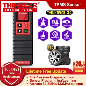 THINKCAR ThinkTPMS G2 ThinkTool Pro Плюсове Плюсове + Функционални Модулни Инструменти за автоматична диагностика на OBD2 Bluetooth Определяне на налягането в гумите