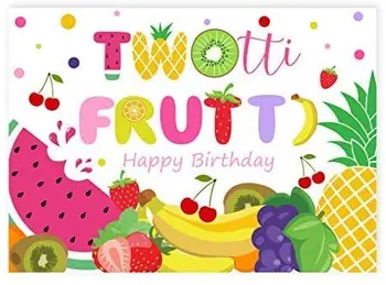 Twotti Frutti Вечерни Фон за Снимки 7x5 фута Tutti Плодов Годишен Тематичен Фон за Парти Плодове 2-ри Рожден Ден Украса