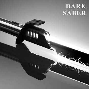 TXQSABER Черният меч, меч с черно острие Метална ръкохватка с плоски ножове, 16 звуци Foc Нео Pixel Професионален черният меч Sn-Pixel