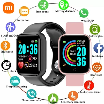 Xiaomi Bluetooth Smart-Часовници За Мъже и Жени, Наблюдение на Кръвното Налягане, Сърцето, Спортни Умни Часовници, Фитнес Тракер, Xiaomi Offical Store
