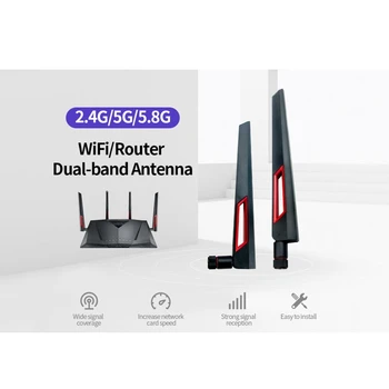 Антена WiFi рутер 10DBI Двухдиапазонная 2,4 G 5G 5,8 G Конектор RP-SMA J