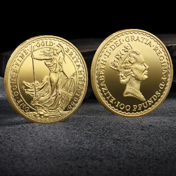 Богинята на войната Атина Великобритания Предизвикателство Монета Коллекционный Позлатени Спомен Креативен Подарък Колекция Възпоменателна Монета