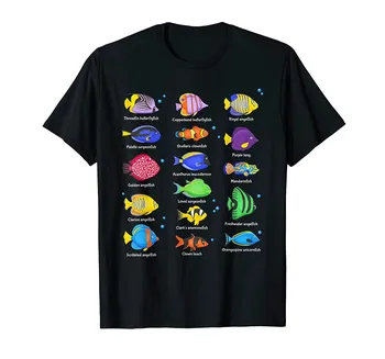 Видове Риби, Водни Видове Риби Риболовна Мъжка Тениска Памучен Тениска, Тениски Блузи Harajuku Градинска Облекло