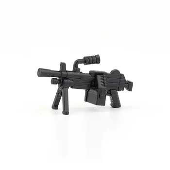 Военно Оръжие 2 елемента M249 Тежка Картечница Оръжие Оригинален Специалните Полицейски Аксесоари Съвместими Мини Фигурки за Детски Играчки