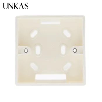 Външна монтажна кутия UNKAS 86 мм * 86 мм * 34 мм стандартен сензорен прекъсвач и контакти 86 мм се Прилагат за всички разпоредби на повърхността на стената 0