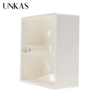 Външна монтажна кутия UNKAS 86 мм * 86 мм * 34 мм стандартен сензорен прекъсвач и контакти 86 мм се Прилагат за всички разпоредби на повърхността на стената 1