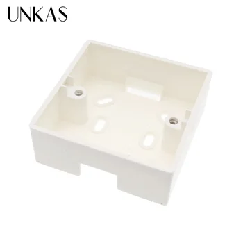 Външна монтажна кутия UNKAS 86 мм * 86 мм * 34 мм стандартен сензорен прекъсвач и контакти 86 мм се Прилагат за всички разпоредби на повърхността на стената 2