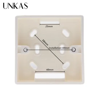 Външна монтажна кутия UNKAS 86 мм * 86 мм * 34 мм стандартен сензорен прекъсвач и контакти 86 мм се Прилагат за всички разпоредби на повърхността на стената 3