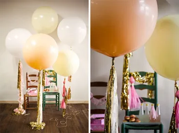 големи Балони Обикновен Цвят на 36 инча Голям декор за детска душа Балон, Рожден Ден, Сватба Парти украса на Деца естествен Латекс Гигант