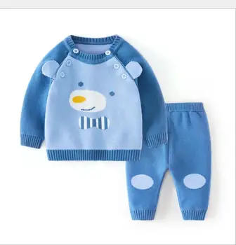 Детски комплект пуловери в контрастен цвят 2