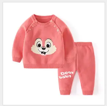 Детски комплект пуловери в контрастен цвят 4