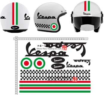 Етикети шлема са Подходящи за шлем GamesMonkey Casco Kit Vespa Rosso ГНИЕНЕ Italia helma Viny Полиран черен