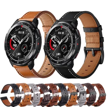 За Честта Watch GS Pro Смарт Каишка За часовника 22 мм Кожен Спортен Каишка За Часовник Honor Magic 2 46 мм/GS 3/Huawei GT 2 2Д Гривна